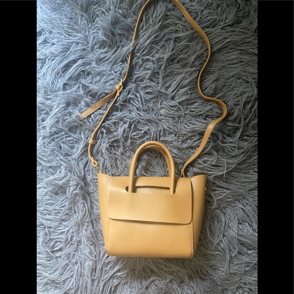Tan color crossbody bag
